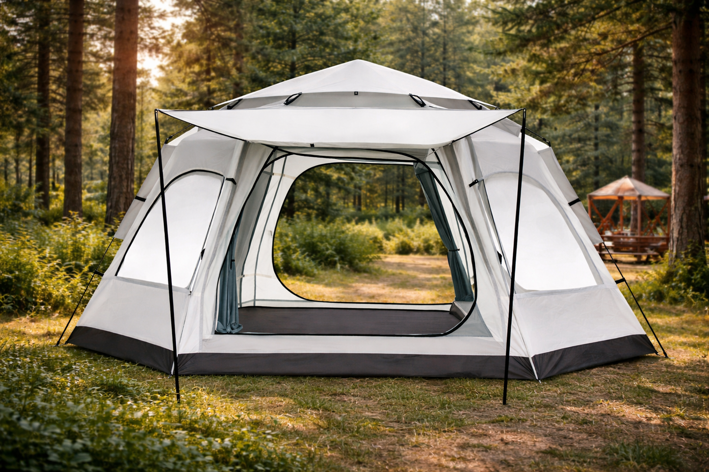 TentUp – Tente hexagonale 2 à 3 personnes 240 × 210 × 135 cm avec sac de transport