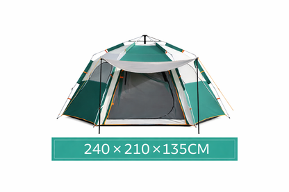 TentUp – Tente hexagonale 2 à 3 personnes 240 × 210 × 135 cm avec sac de transport