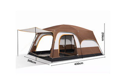 TentUp – Tente de camping 4 à 6 personnes 430 × 305 × 200 cm avec sac de transport